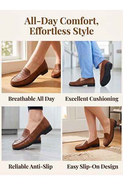 Dhiaa Walk Women's Work Shoes - Long-time Standing Support, Anti-Slip Pattern...