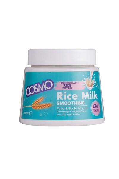Cosmo Skin Care Rice Milk Soothing Face & Body Scrub 500ml, Remove Blackheads...
