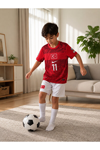 Red and white K.E.N.A.N STAR Football Jersey Shorts Suit Premium Quality