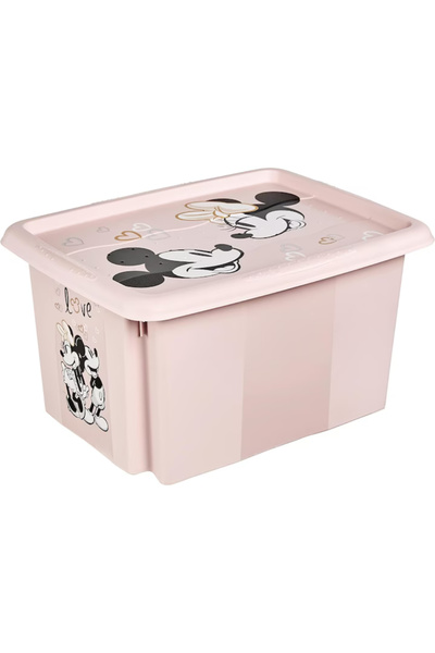 Keeeper Cutie de depozitare jucării Minnie Mouse roz cu capac 24 L