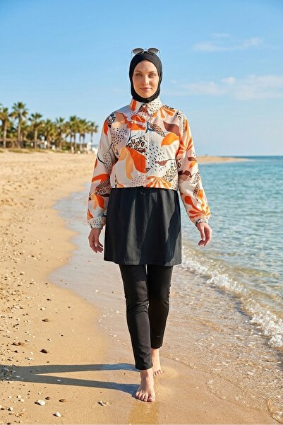 D scarf Modamix Hijab Swimsuit with Jacket Changeable 5 Pieces
