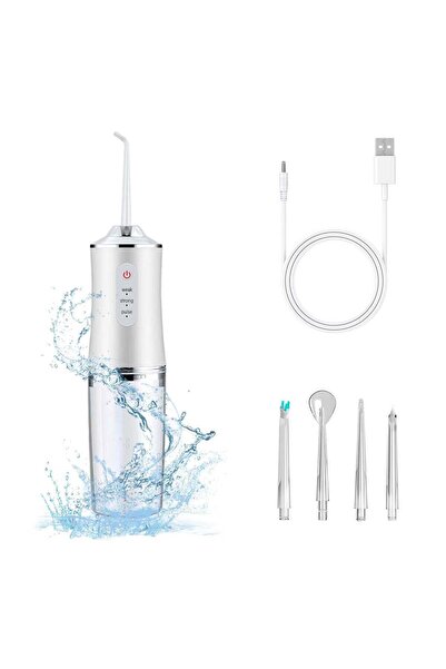 Vivendo Irigator bucal electric, 1600 pulsatii/min, 5 programe, 300 ml, 4 Duz...