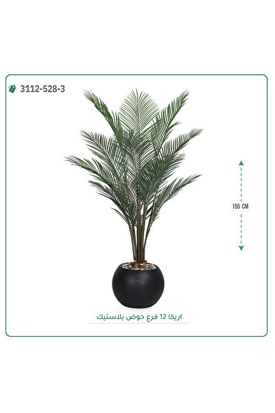 OEMS شجر أريكا صناعية حوض بلاستيك ارتفاع 155 سم }