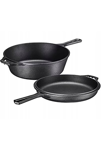 KRISBERG PATELNIA OALĂ DE GĂTIT DIN FONTĂ 26cm INDUCȚIE GAZ FOCAR GRILL Cuptor
