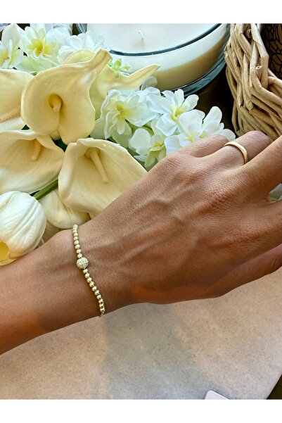 Merishe Jewerly Gold Bulk Stone Anti-Tarnish Bracelet with Elevator Chain