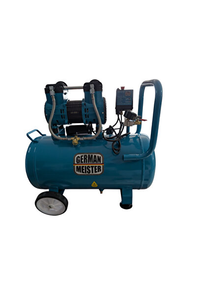 German Meister Compresor aer fara ulei 1300W rezervor 50L presiune 8 bar 2 pr...