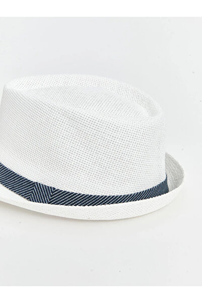 LC Waikiki White Patterned Men's Fedora Hat