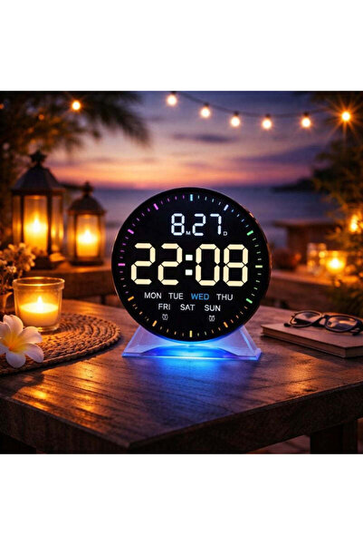 Vivendo Ceas digital LED inteligent cu calendar complet alarma si iluminare a...