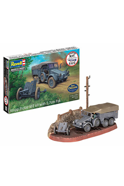 Revell Starter Kit Askeri Krupp Protze KFZ 69 with 3,7cm Pak 73344