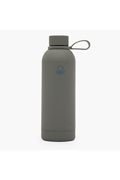 United Colors of Benetton Solid Stainless Steel Water Bottle with Loop Handle...