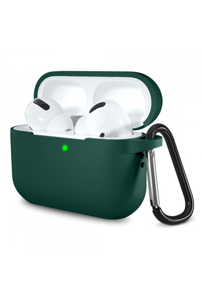 Techsuit Silicone Case for Apple AirPods Pro Series, Dark Green