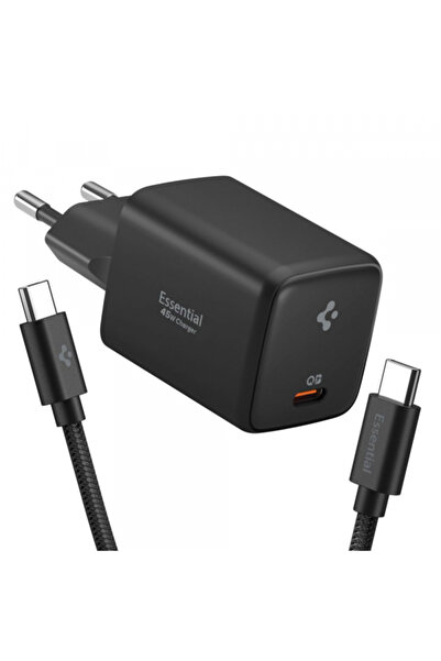 Spigen Incarcator Retea Cu Cablu USB-C EE451EU Essential, 45W, 3A, 1 x USB-C,...
