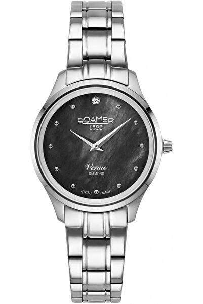 Roamer Ceas de damă 601857 41 80 20, argintiu, clasic, cu diamante.