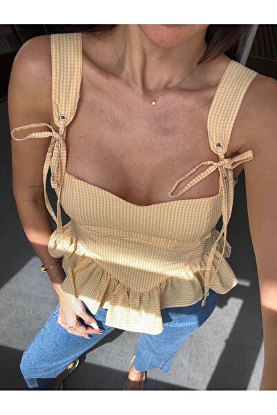 HerTon Pink Gingham Bustier
