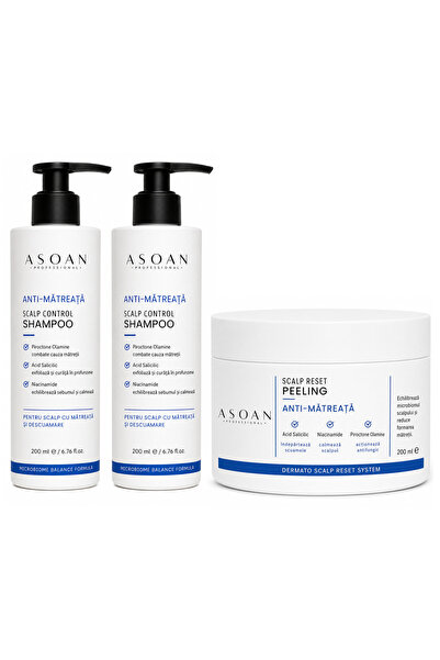 Asoan Professional Αντιπιτυριδικό Σετ για το Τριχωτό της Κεφαλής με Απολέπιση...
