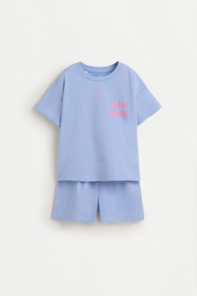 LEFTIES Desenli kısa pijama takımı