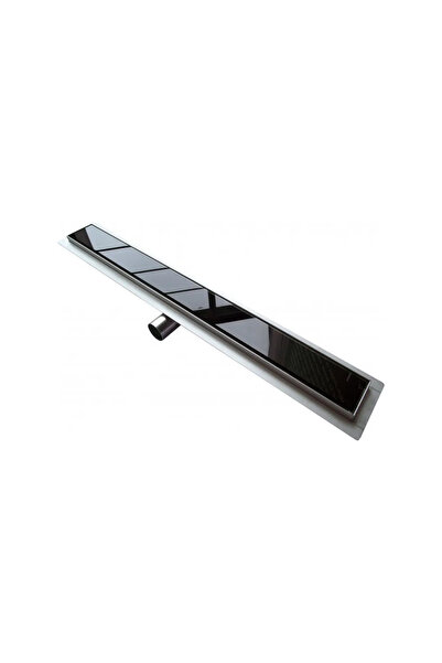 OEM Rigola dus cu sticla neagra, integral inox AISI 304, lungime 80 cm