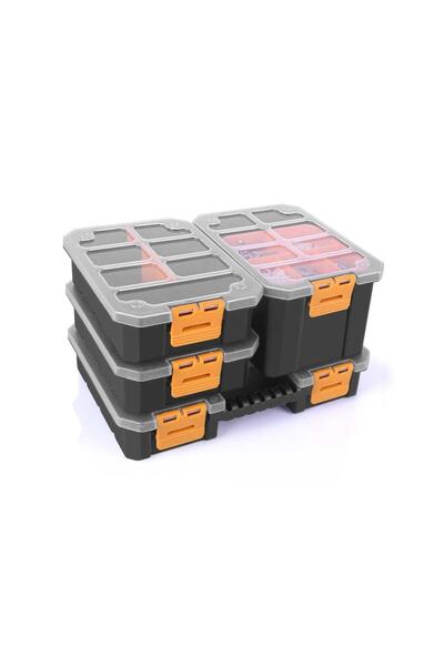 FERAH PLASTİK 4’lü Slim Organizer Balıkçı Malzeme Kutusu – İğne Fırdöndü Klip...