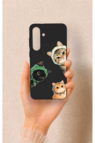 Vip Case Samsung S25Fe Uyumlu Kedi Ekibi Desenli Silikon Kılıf