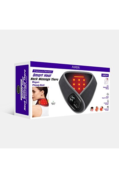 auhma LCD Göstergeli, 3 Kademeli, Isıtmalı 1800mAh, Boyun Masaj Aleti