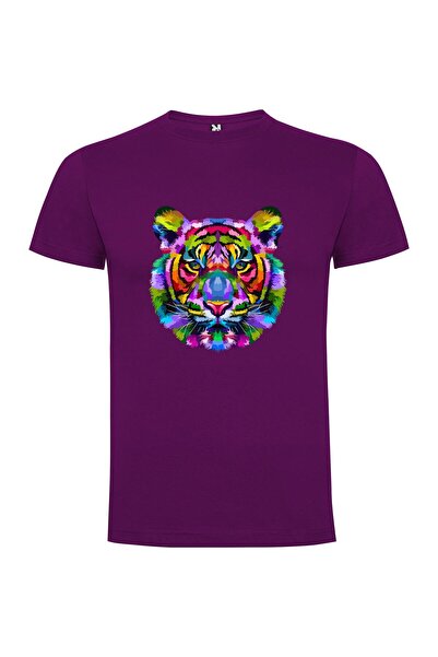 iLovePrints Psychedelic Tiger Portrait Tshirt
