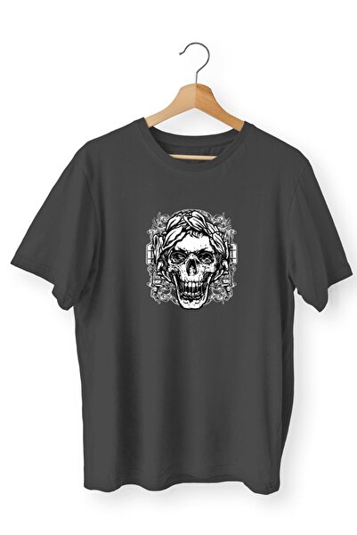 iLovePrints Μπλούζα Art War Skull White