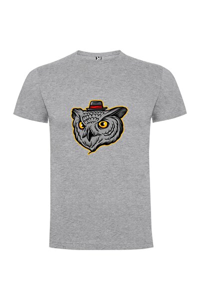 iLovePrints Hat-Wearing Owl Wizard Tshirt