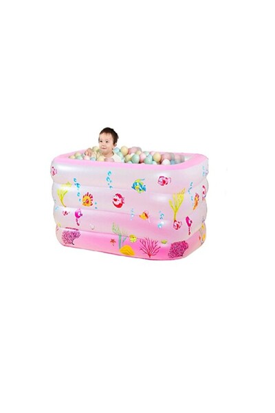 Empressco Küçük Dikdörtgen Havuz, 120x90x70 cm, Pembe, Eğlenceli Yaz Aktivite...