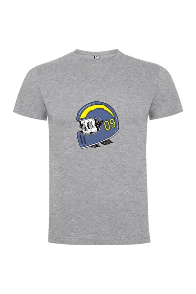 iLovePrints Skull Lightning Helmet Tshirt