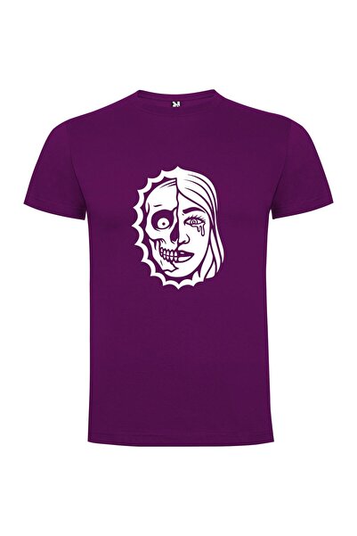 iLovePrints Skull-Faced Femme Fatale Tshirt