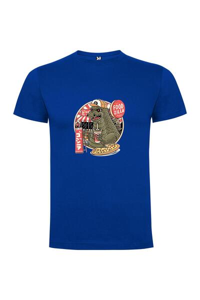 iLovePrints Pizza Godzilla Sips Tshirt