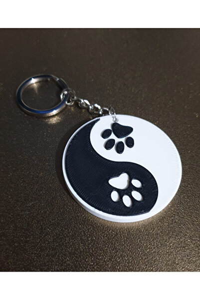 SORA DESIGN Black and White Dog Lover Keychain - Special for Animal Lovers