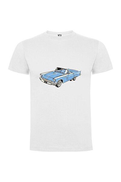 iLovePrints Classic Blue Convertible Illustration Tshirt