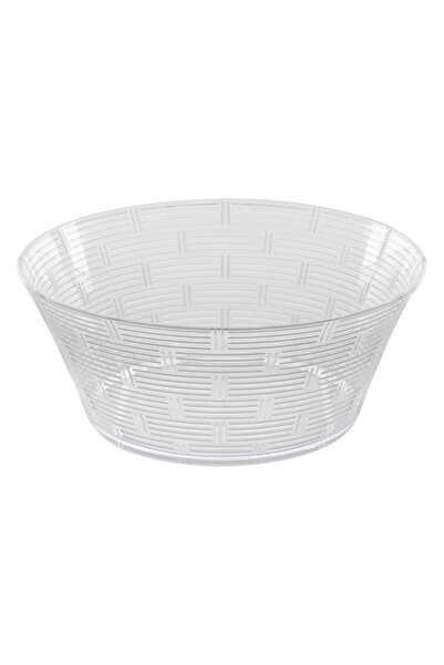 Z Store Bol din plastic transparent, reutilizabil, cu model în relief cu dung...