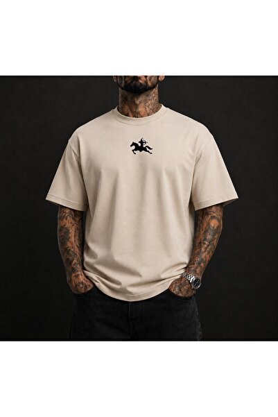 VEK Oversize T-Shirt Horse Archer Unisex 100% Cotton