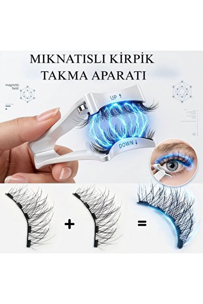 SEBURAM COLLECTION Manyetik Mıknatıslı Kirpik Aparatı Mıknatıslı Kolay Takım ...