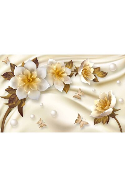 Persona Tablou Canvas, Flori Albe 3- 100 X 70 cm
