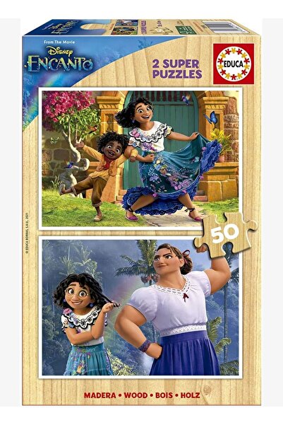 Educa Puzzle أحجية خشبية للأطفال من Educa 2x50 قطعة من Encanto Magic World - ...