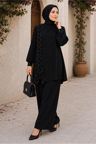 Alvina Firfir Detailed Pants Suit 20997
