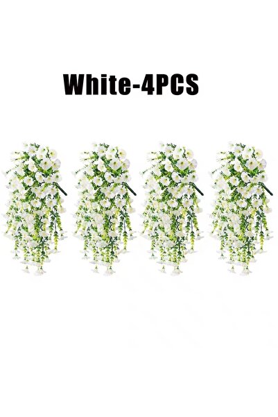 Choice7 White-4PC 1/10PCS Artificial Morning Glory Hanging Flowers Fake Flowe...