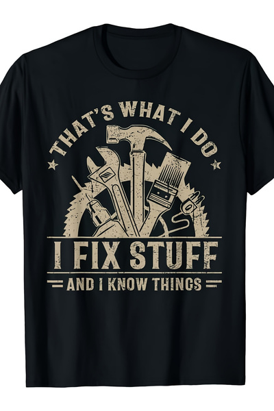 LİNA06 I Repair Items And Possess Some Expertise. Fascinating Retro T-Shirt. ...