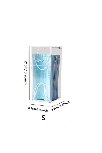 Choice1 S 1/2pcs-Transparent Mask Storage Box with Cover Dust Mouth and Nose ...