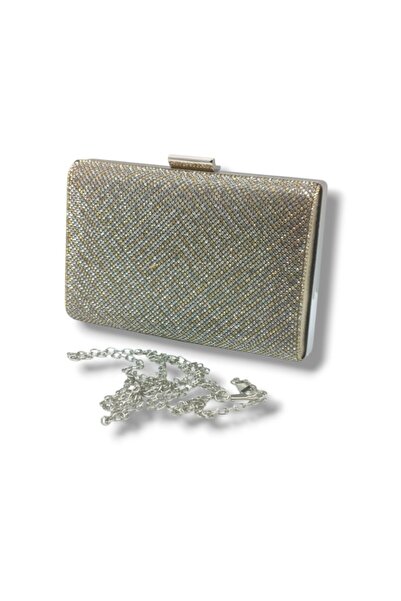 VAROL ÇANTA Varol 370-26 Steel Case Stone Evening Dress Women's Bag