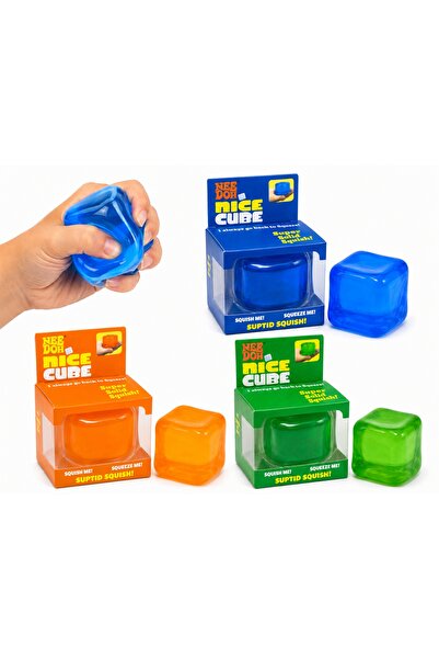 Twisoo Pack of 3 Cube Squeeze Ball Stress Relief Toy Squishy Sensory Fidget G...
