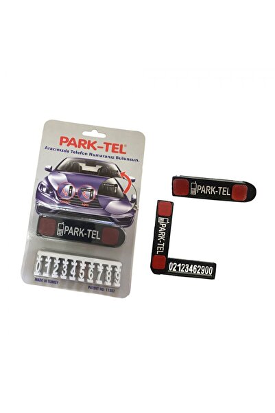 VİTEKSA PARK-TEL أصلي ملصق على الزجاج مع كتابة PARK TEL