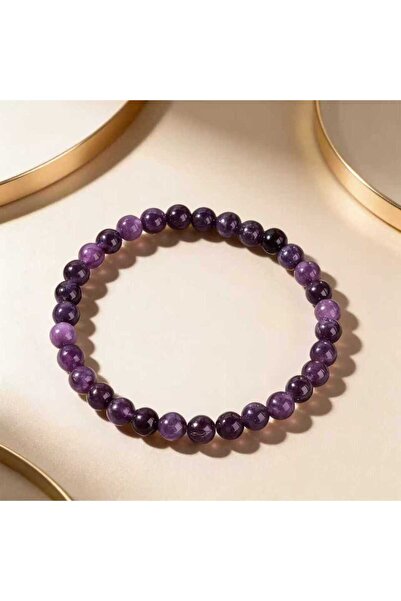 choice2 Z-6mm A Amethyst Beaded Stretch Bracelet Bohemian Style Crystal Jewel...