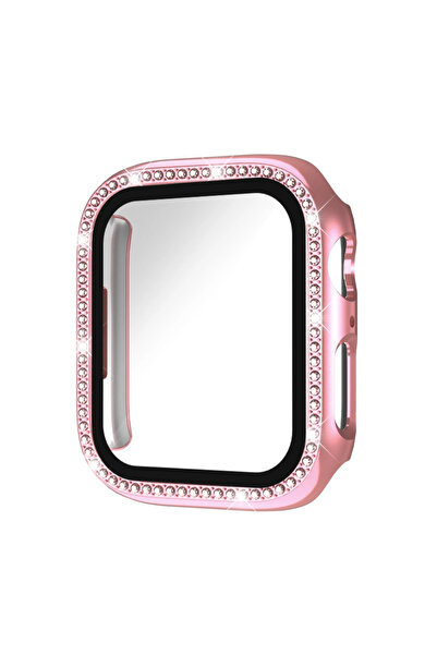 Choice36 46mm Series 11 10 Pink 06 Diamond Case+Glass For watch series 11 10 ...