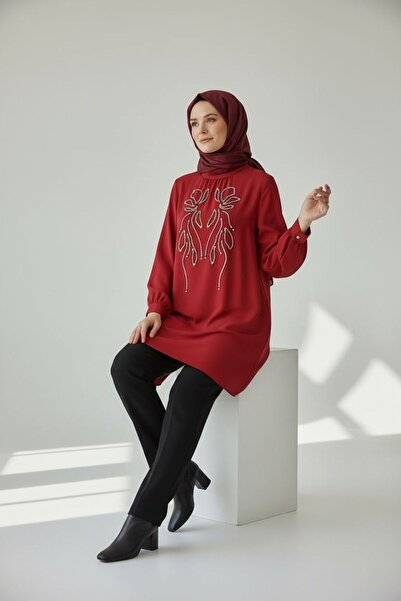 mor ipek MORİPEK SİLİKONLU TUNİK T26102