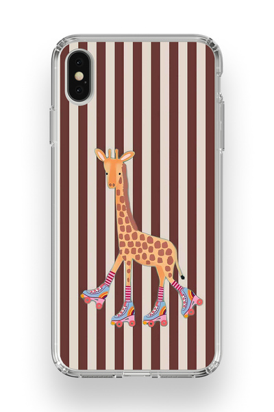 FLAMENKO Cute Giraffe Patterned Transparent Phone Case Compatible with iPhone...