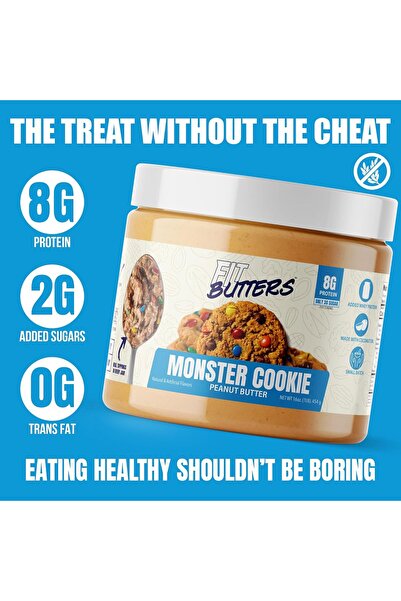 fit Butters Monster Cookie Peanut Butter, 454 g